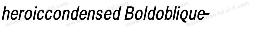 heroiccondensed Boldoblique字体转换